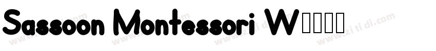 Sassoon Montessori W字体转换